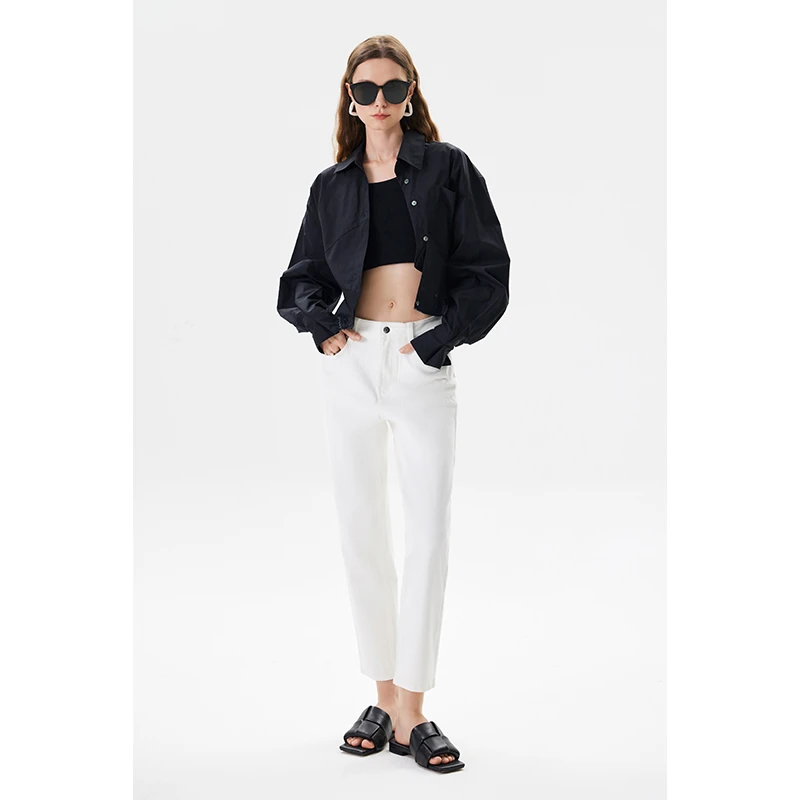 质社显瘦简约时尚休闲裤舒适弹力小萝卜裤D002