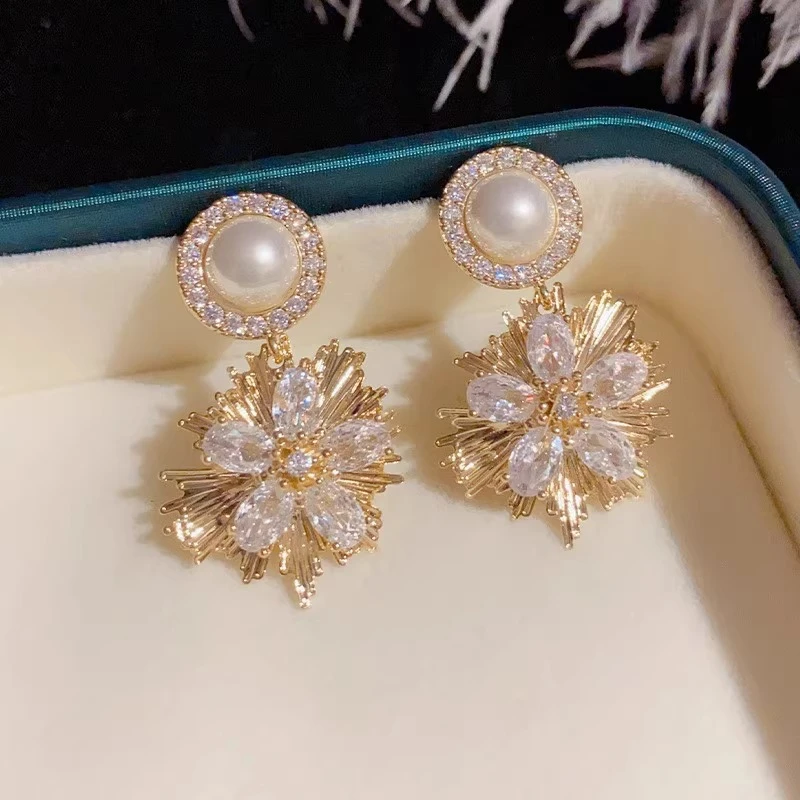 925银耳饰 dy韩式个性精致耳环金属感烟花耳坠轻奢小众