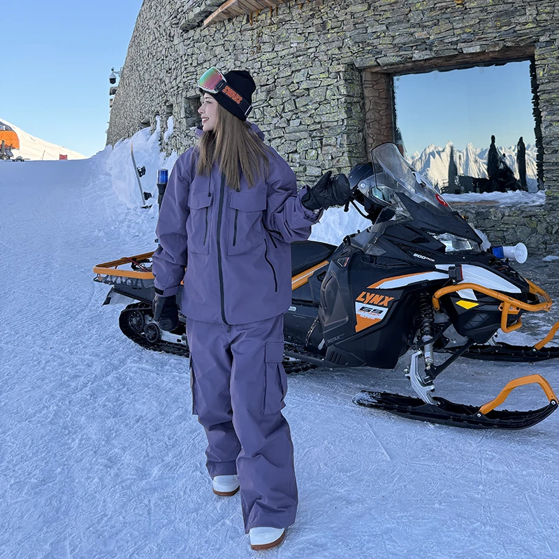 雪怡派新款滑雪服套装女款单双板3L防水装备加厚男士滑雪服女款