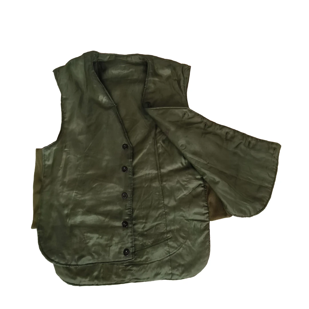 棉背心马甲保暖丝棉老式户外休闲