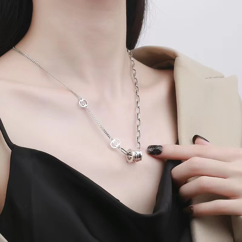 坠链均925银 【弹簧吊坠款】原创设计轻奢时尚小众高级感最新款项链