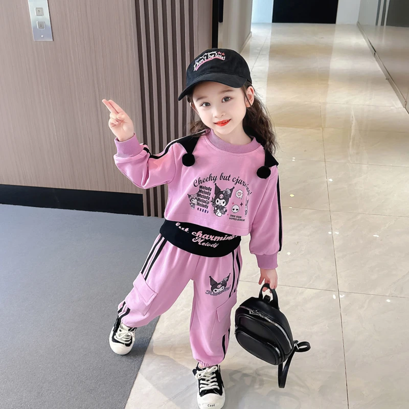 女宝宝儿童运动套装春装洋气新款时髦童装库洛米衣服韩版女宝春装