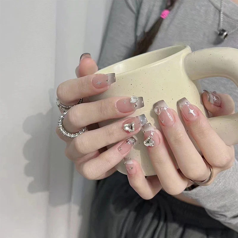 T1218穿戴甲美甲甲片指甲贴片（短款）+送一份工具包