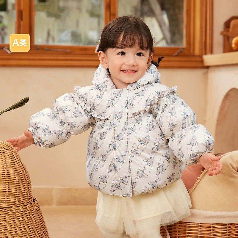 巴拉童年甄选新反季羽绒服女童冬装外套婴儿上衣舒适百搭儿童百搭