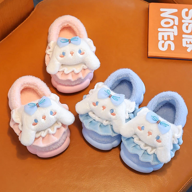 新款儿童棉鞋冬季包跟保暖室内女童卡通可爱居家拖鞋防滑宝宝棉鞋