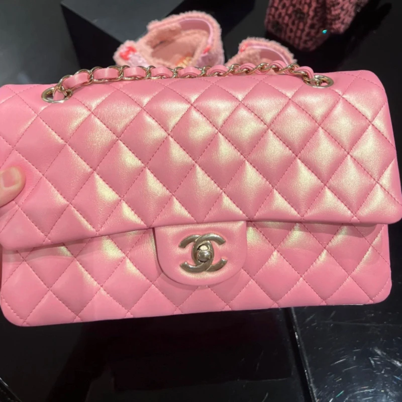 99新 Chanel/香奈儿 香奈儿炫彩cf中号芯片款粉色