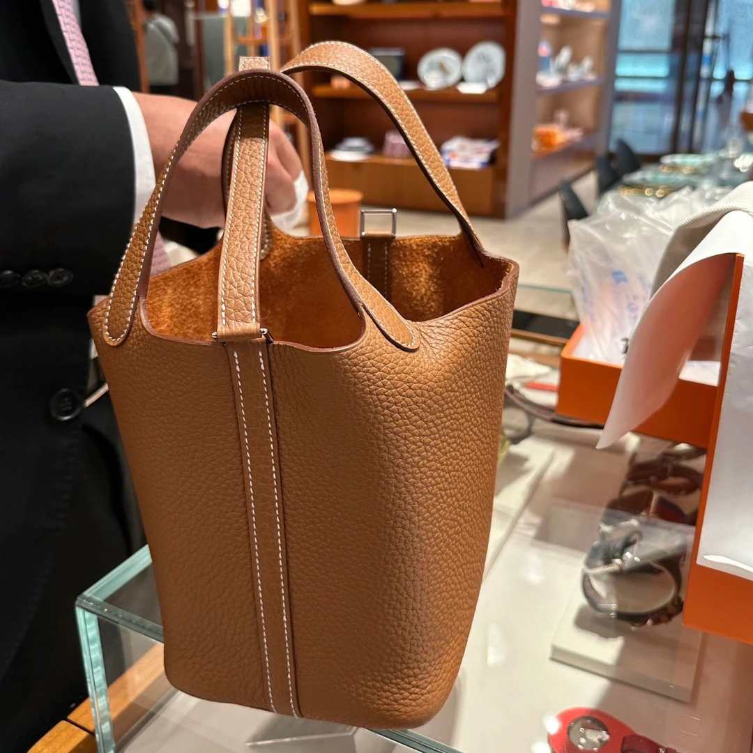 99新 Hermes/爱马仕 99新 Hermes/爱马仕 爱马仕金棕银菜篮子18