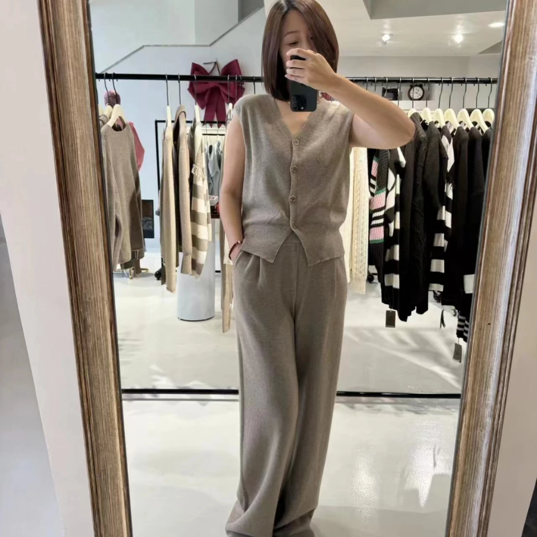 休闲百搭显瘦针织简约羊绒马甲