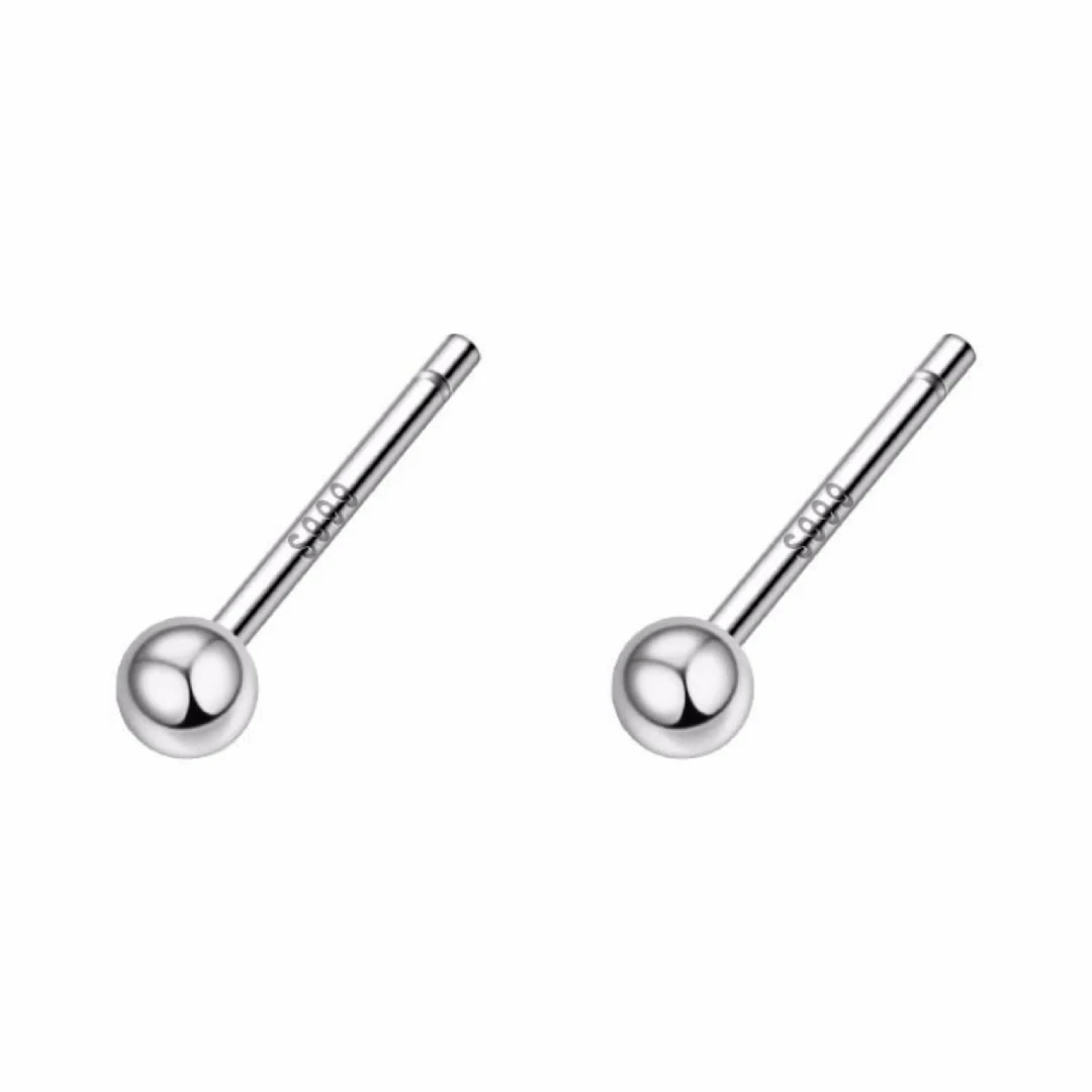 足银耳饰 足银耳钉养耳耳饰豆豆耳钉