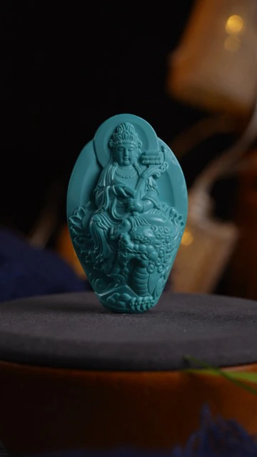 原矿纯天然绿松石雕件