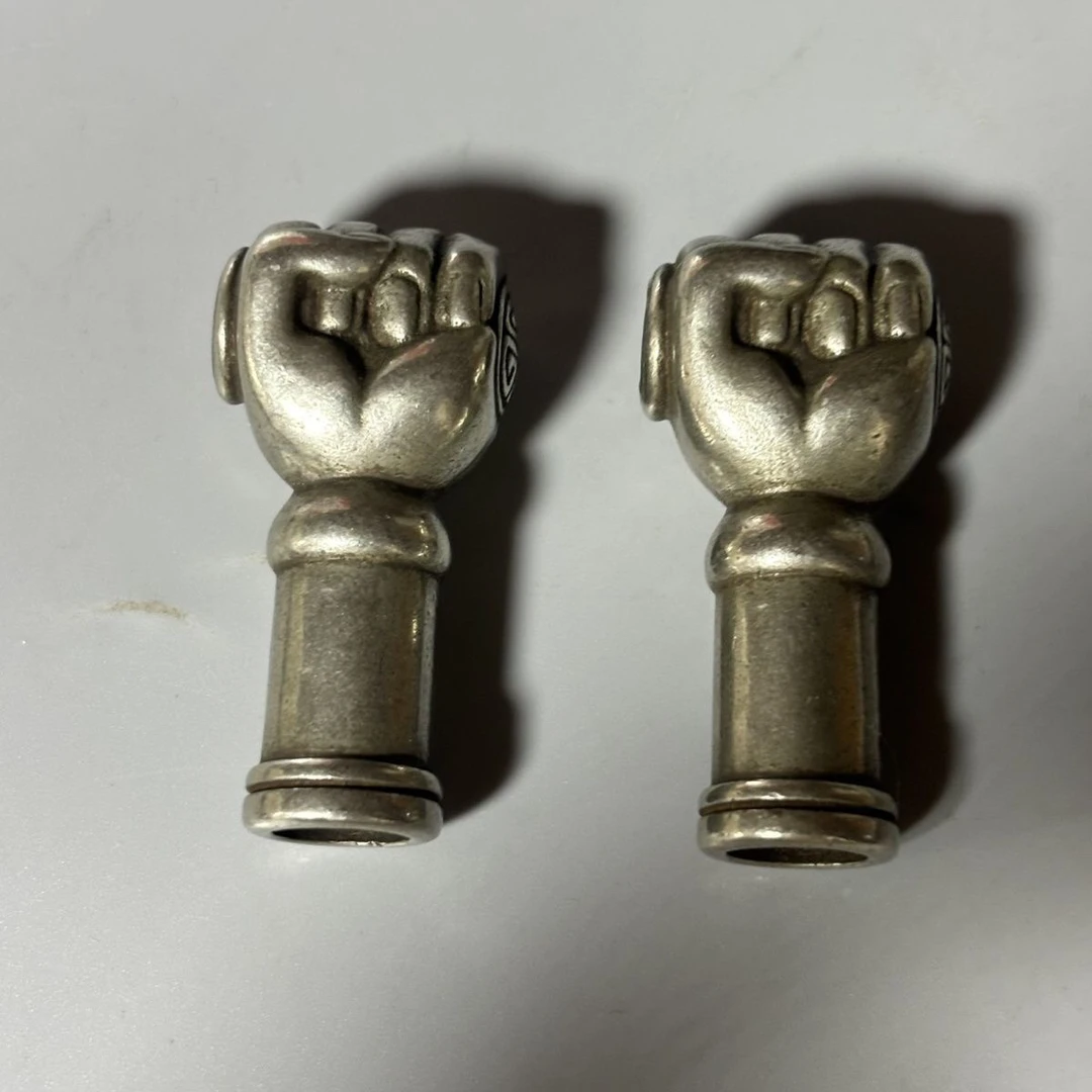 大权在握苗银雕花锅头空心银色银烟锅烟袋锅子旱烟斗价