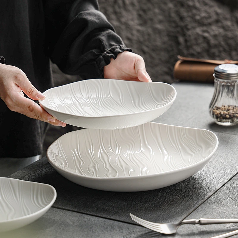 2024年新款流水线盘子陶瓷家用菜盘