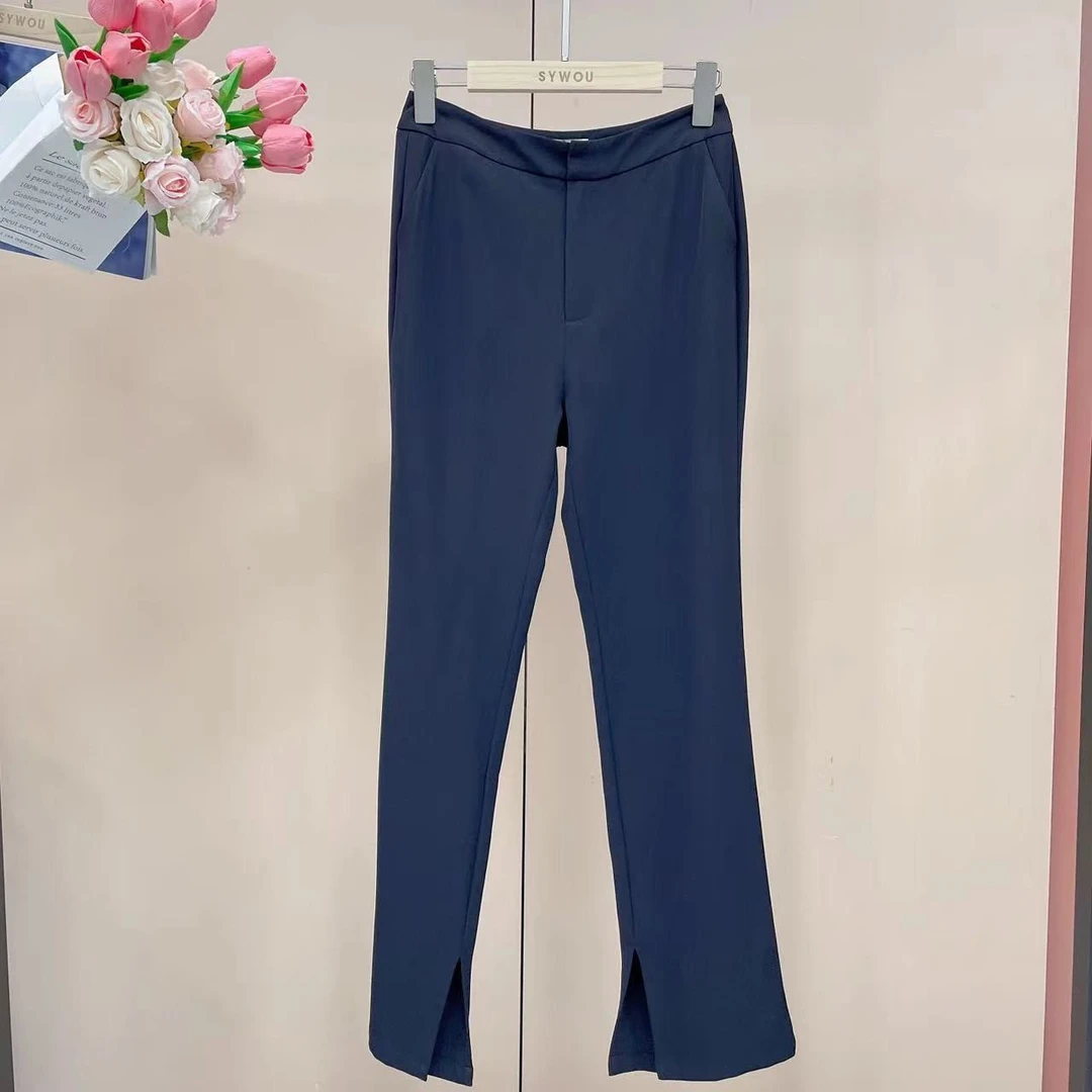 茜舞休闲裤女2025时尚百搭开叉长裤【925253】