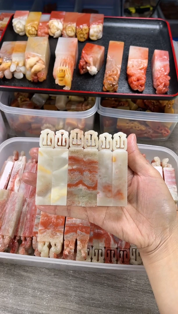 【闪购商品】老挝石印石印章印钮3对