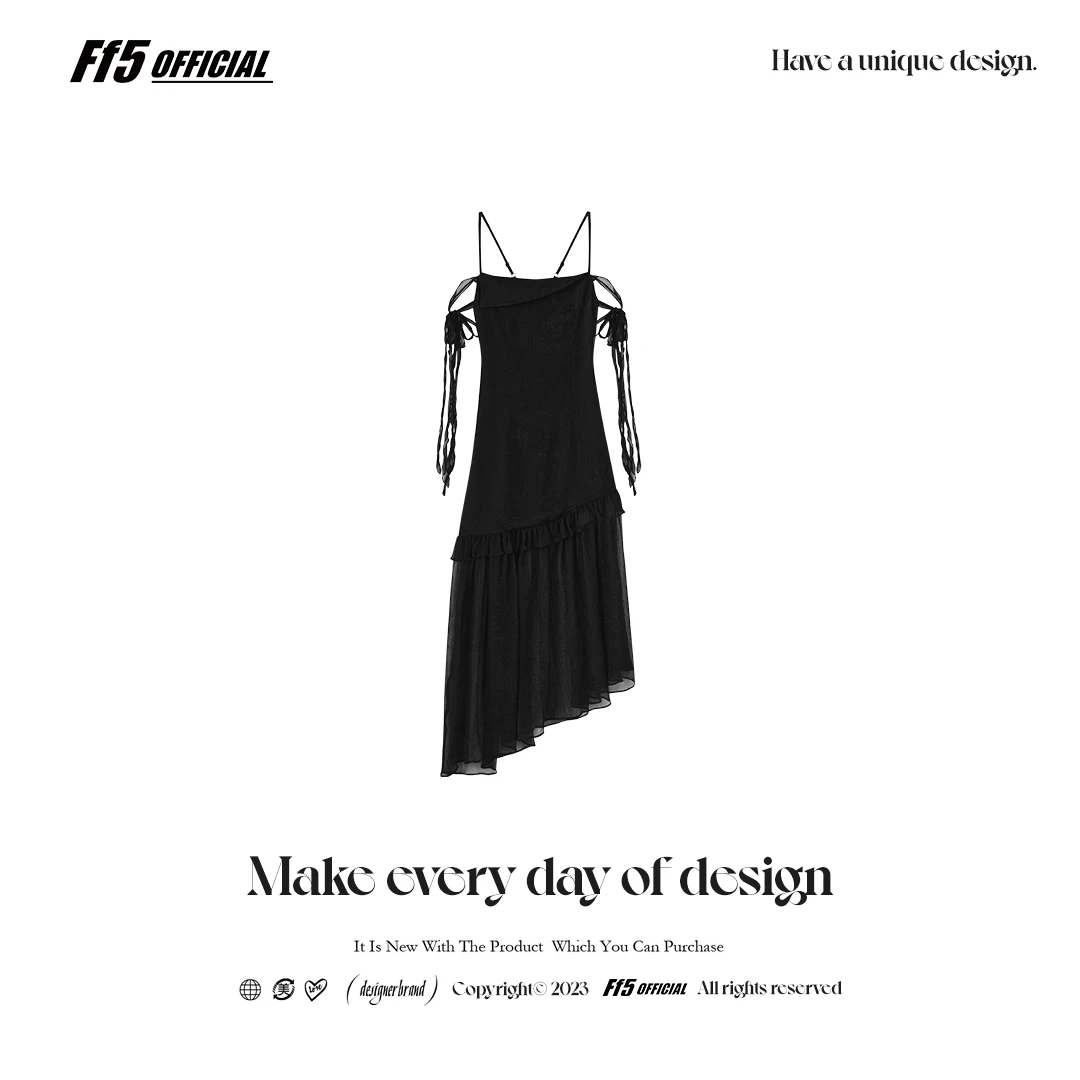 短款长袖坎肩挂脖抹胸两件套夏季韩系小众设计感上衣FFF23054670