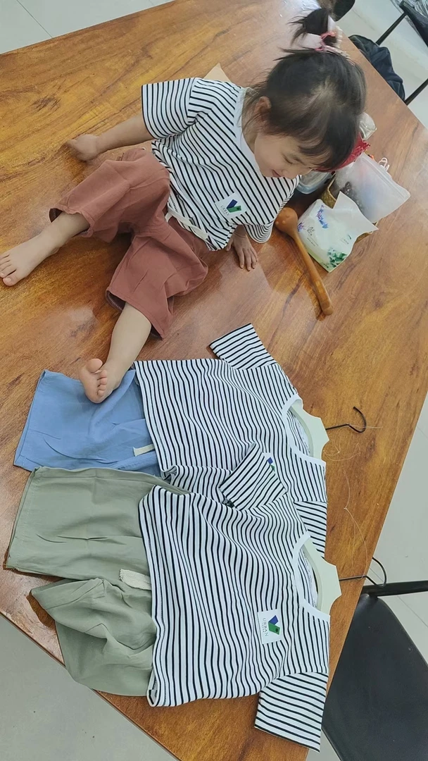 针织圆领套装童装夏款时尚休闲夏季运动印花潮流