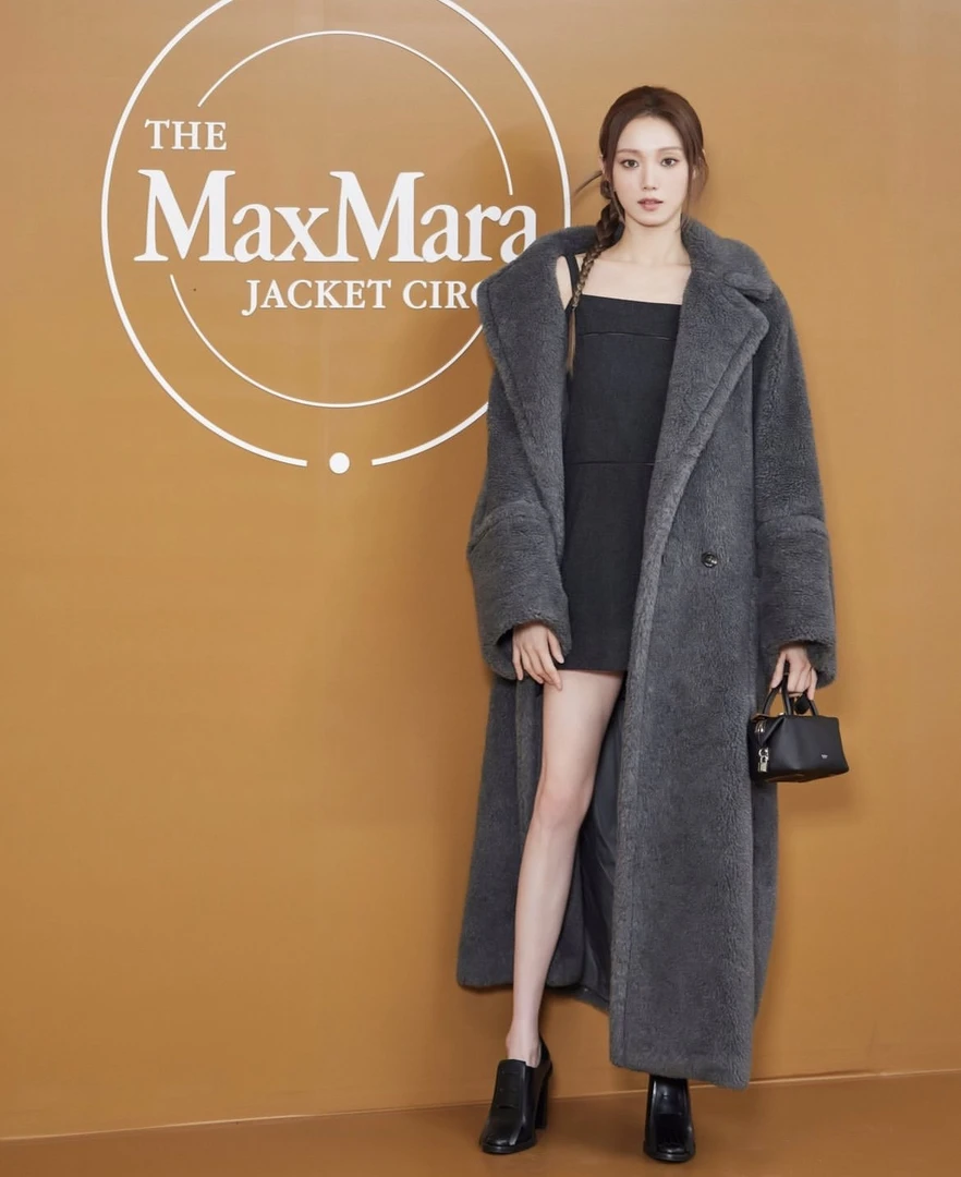 未使用 MaxMara 官网26180元 秋冬走秀款高定深灰泰迪熊大衣