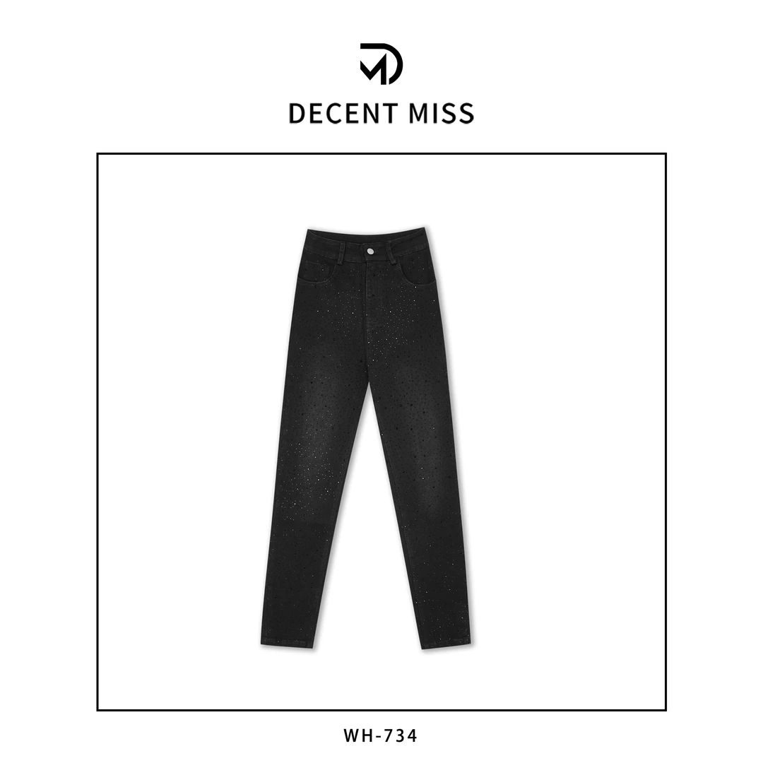 DECENT MISS原创奢华烫钻定制时尚牛仔裤WH-734