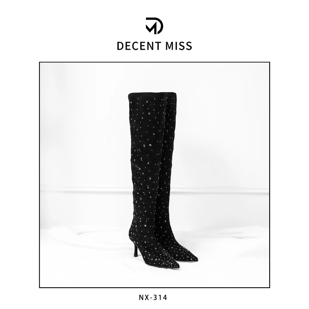 Decent miss 时尚秋冬黑色时装长筒靴NX-314