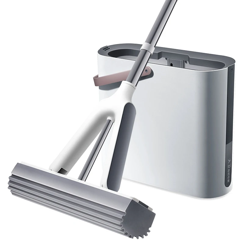 大卫速洗净胶棉拖把桶对折式拖布含拖把桶1杆2头M5