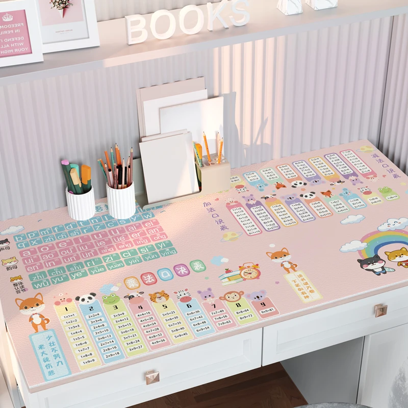 好可爱学习表硅胶桌垫50*100可爱女生儿童环保防水学生学习书桌垫