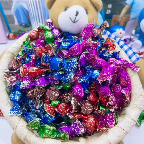 炫彩水果味表情千纸鹤糖果硬糖散装儿童平底女靴珠宝展示消防