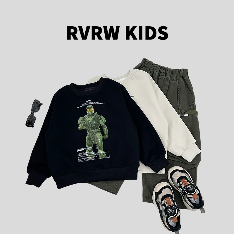 【守护未来】卡通冬季时尚百搭儿童可爱小孩套头连帽卫衣 DY-BK671