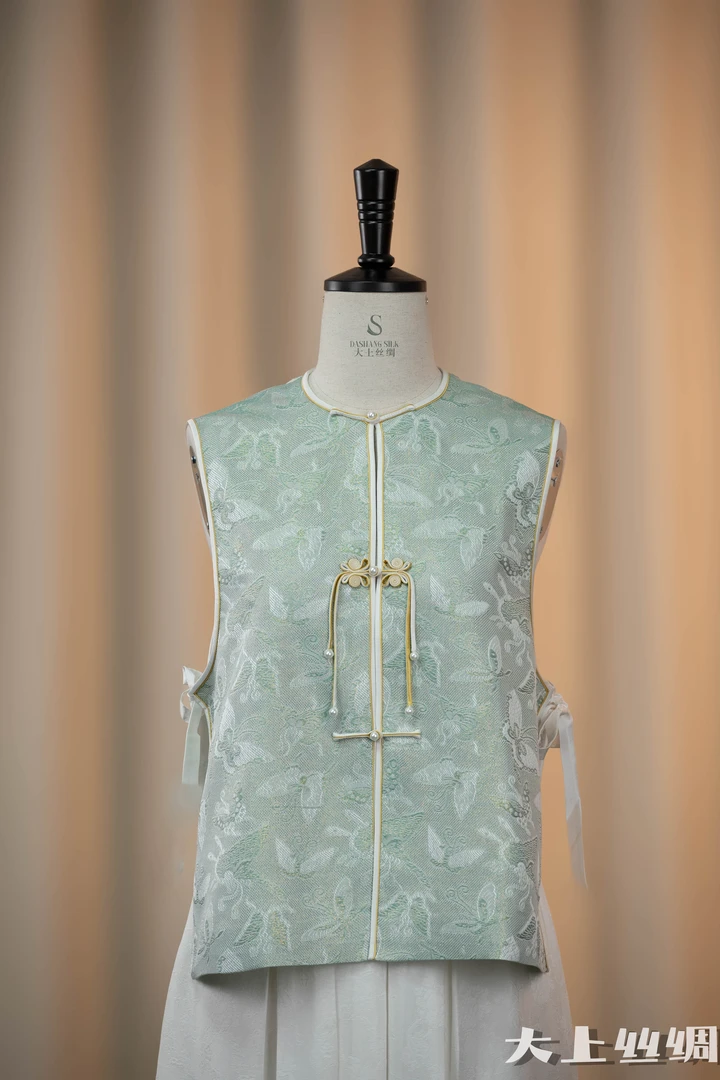 金通色织罗马甲 手工精工马甲