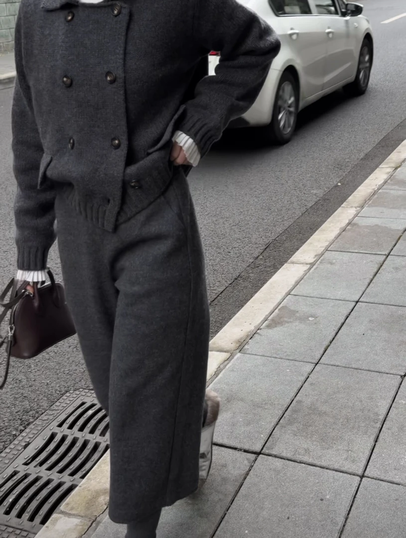 NO退NO换 S102992 简约慵懒风小阔腿七分裤