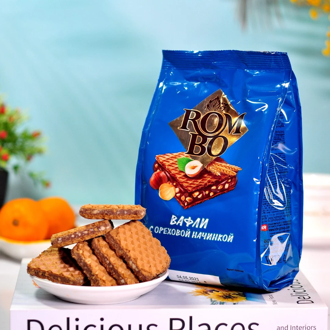 【俄罗斯原装进口】KDV榛仁纯可可巧克力夹心威化饼干