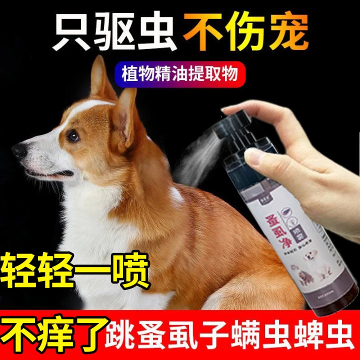 狗狗体外驱虫喷雾宠物通用驱虫剂植物配方柯基幼犬祛跳蚤虱子蜱虫