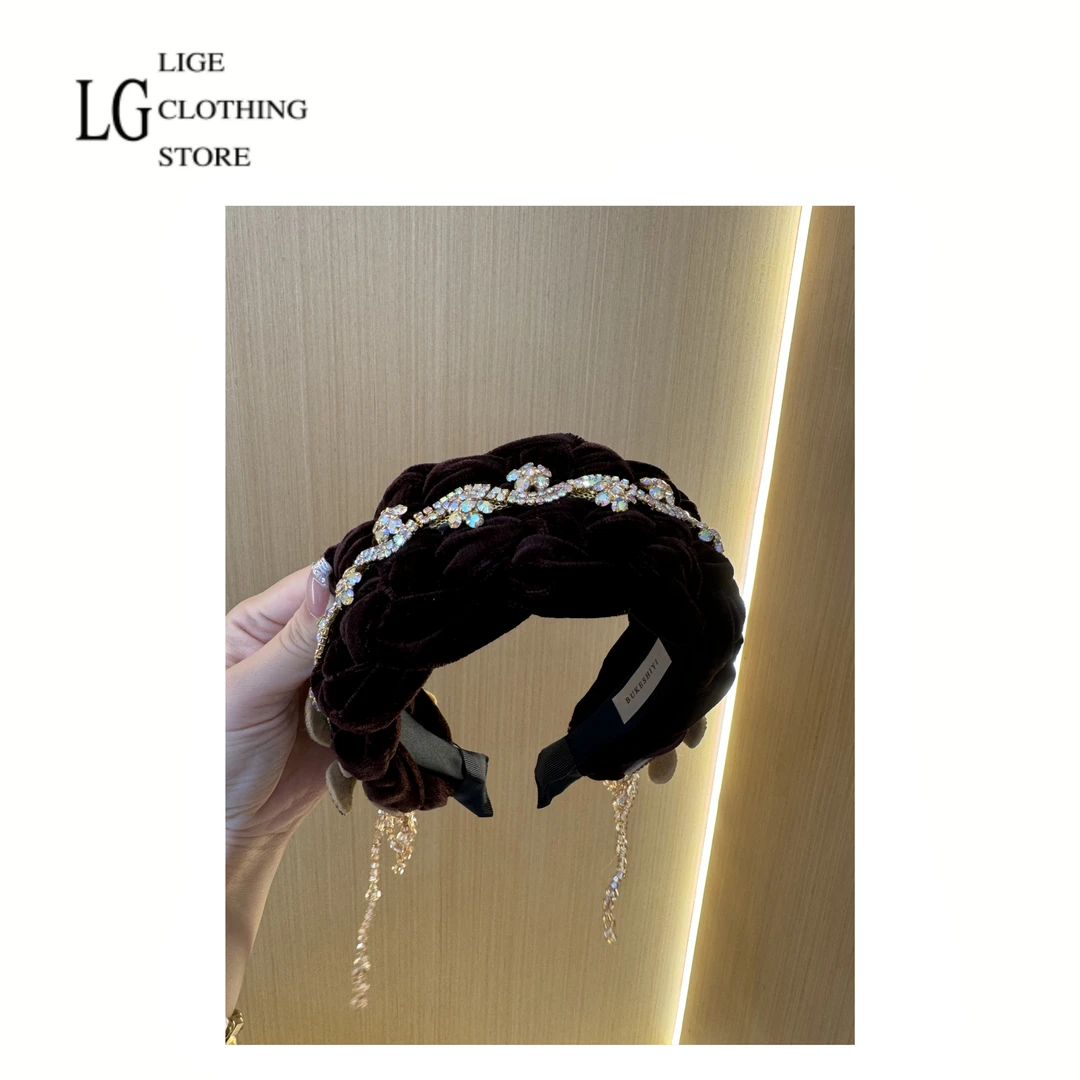 里格 原创设计【海星花】彩钻蝴蝶编织法式发饰 1517