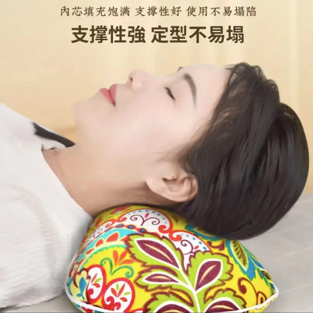 艾草枕头骨头枕 家用艾绒枕肩颈枕可拆洗艾灸枕颈椎枕艾草骨头枕