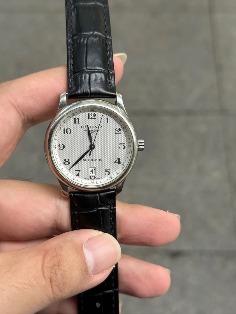 99新 Longines/浪琴 名匠系列皮带款自动机械腕表男士38.5mm