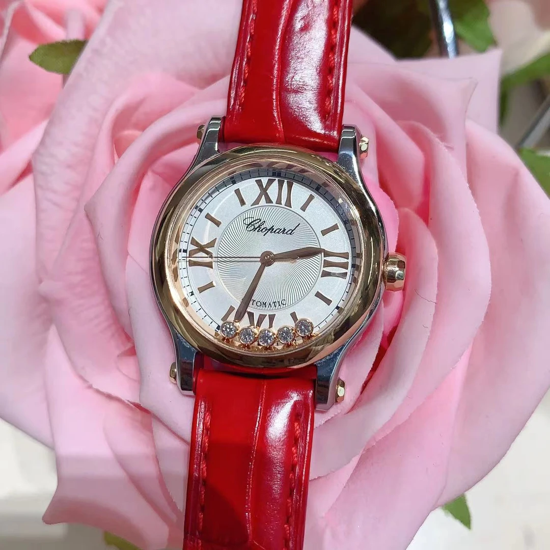 99新 Chopard/萧邦 快乐5钻女表/自动机械/表径30mm