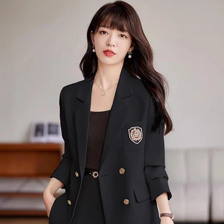 高级感学院风西装套装女2024新款爆款春款JK制服西服百褶裙两件套