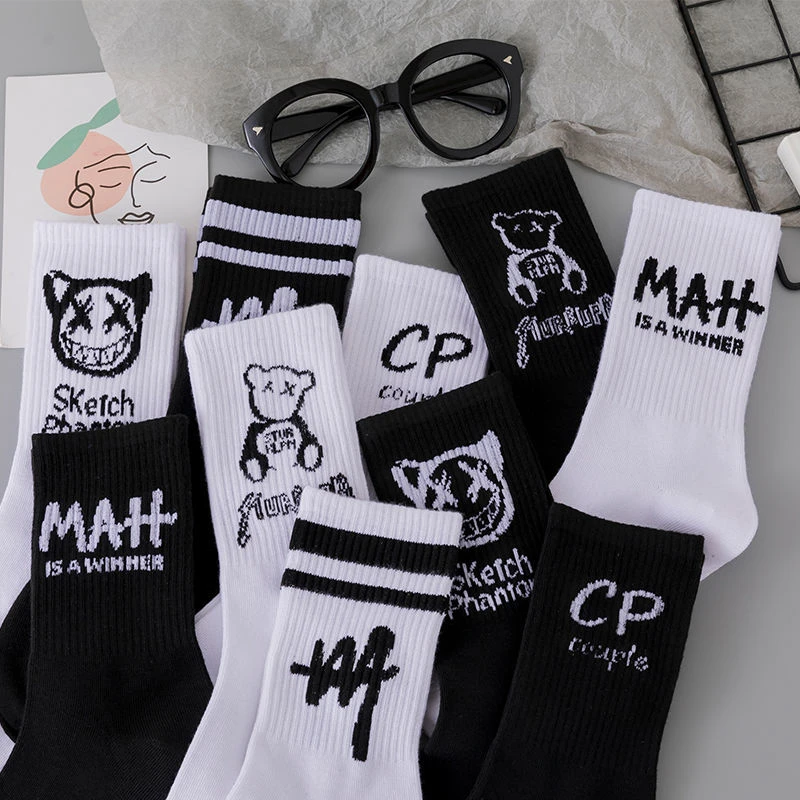 袜子长袜ins潮百搭中筒学生运动防臭透气篮球袜长筒潮袜街头四季