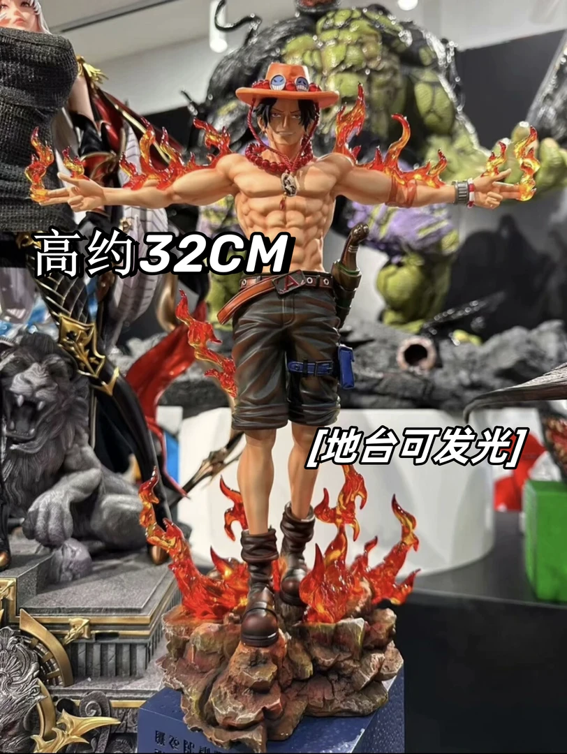 【全款现货】 海贼王精选 展臂艾斯 手办模型 地台发亮 高32CM