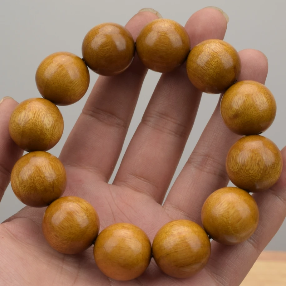 【JS020】金丝楠圆珠手串20单圈