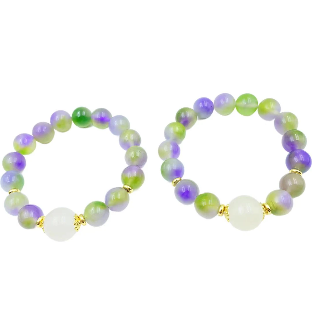 高档珠宝血L飘花舒俱玛瑙手串S916 赠包装合金（多样性发其一）