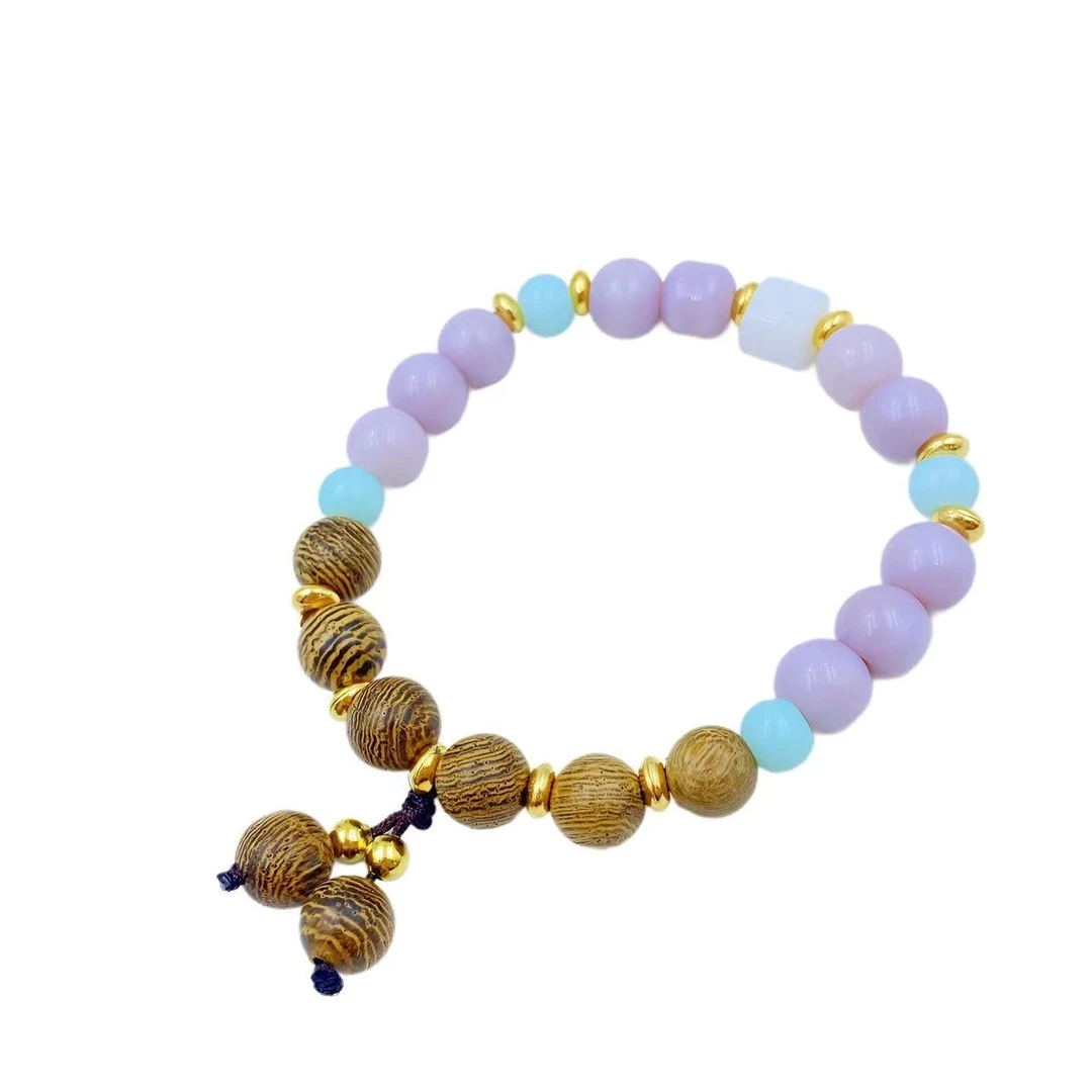 高档珠宝紫檀珠珠手串S860-赠包装合金