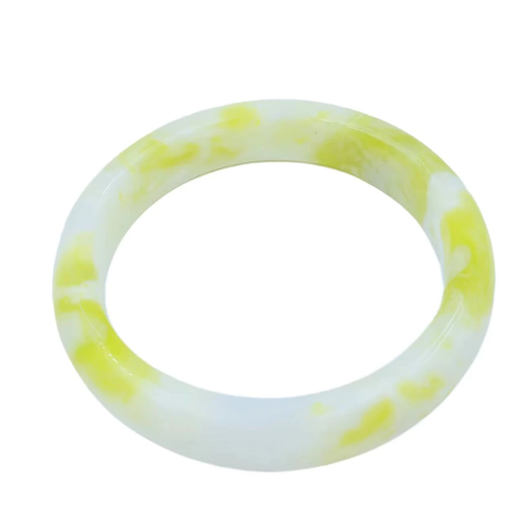 高档珠宝岫玉飘花设计款手镯S858-多样性发