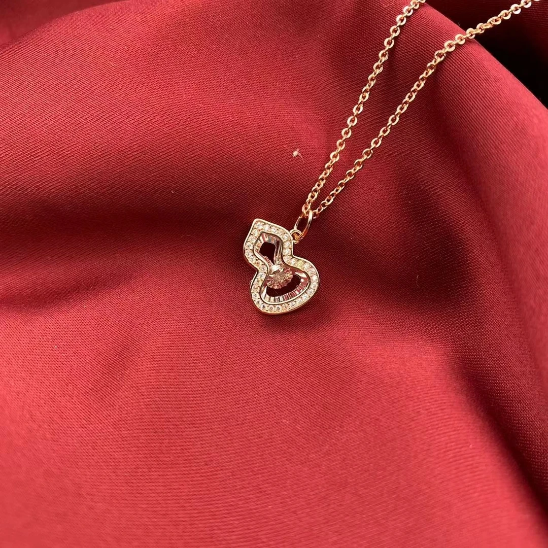 钻石灵动葫芦项链C835   赠包装合金