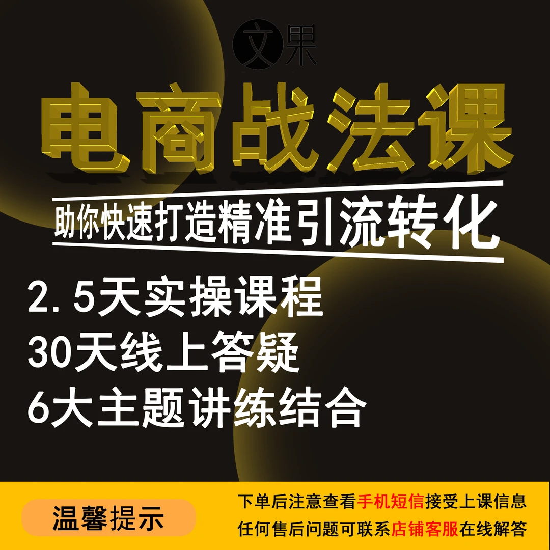 电商运营实操战法课
