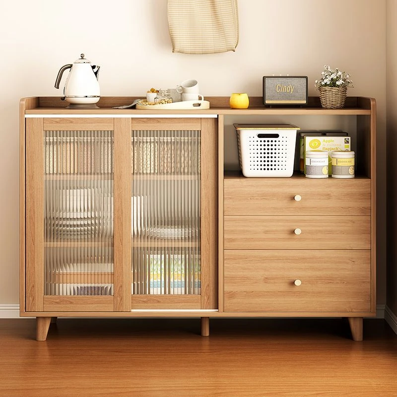 【小扬哥推荐】木色餐边柜小户型橱柜收纳柜家用厨房储物柜客
