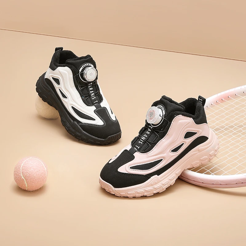 泰兰尼斯kids冬季新款加绒运动鞋轻便保暖防滑跑步鞋T01D4D4988