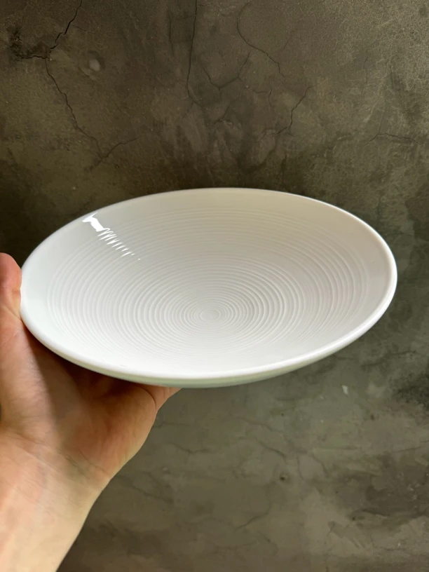 内螺纹9.7英寸小脚碗家用瓷碗菜盘