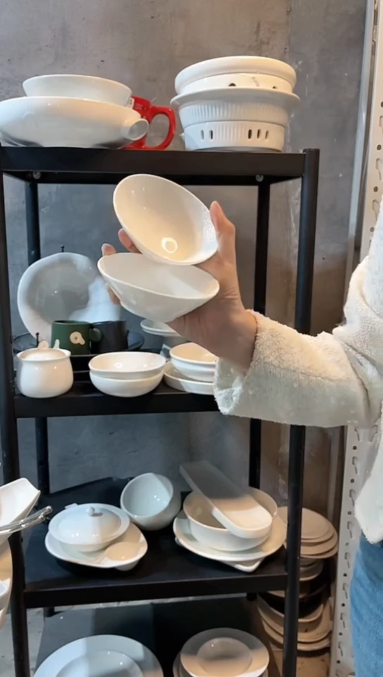 【闪购商品】瓷其他4.5英寸2个装水滴碗微瑕不带勺叉