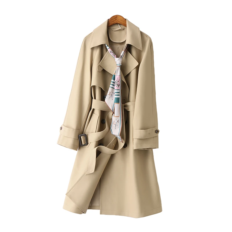 蓝海奕诺气质高级感风衣外套2024秋季新款韩版时尚气质宽松显瘦女