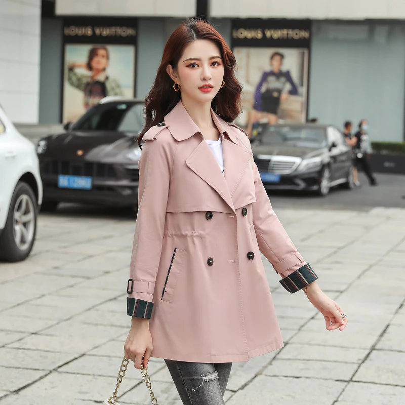 蓝海奕诺小个子风衣外套2024年秋季新款休闲时尚百搭英伦风女装潮